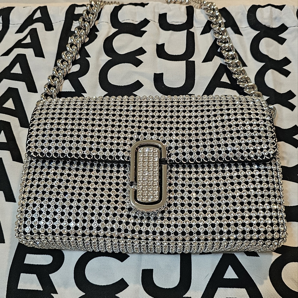 MARC JACOBS RHINESTONE EMBELLISHED MINI SHOULDER BAG